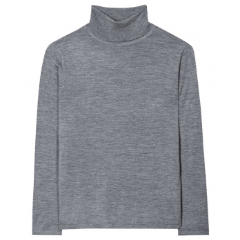 LUISA CERANO - Damen Rollkragenpulli aus Seiden-Mix - Heather Grey