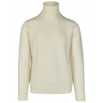 ROBERTO COLLINA - Herren Pullover Knit LS Turtleneck - Bianco