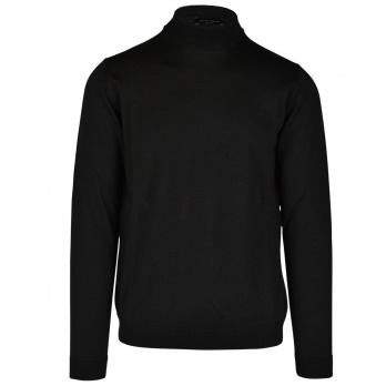 ROBERTO COLLINA - Herren Pullover Knit LS Mockneck SWTR - Nero