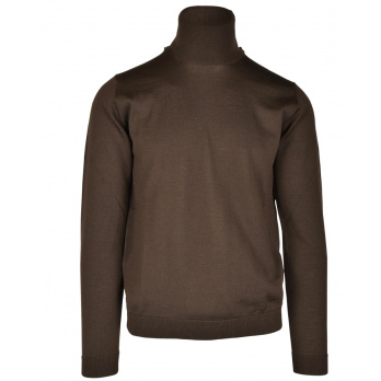 ROBERTO COLLINA - Herren Pullover Knit LS Turtleneck - Ebano