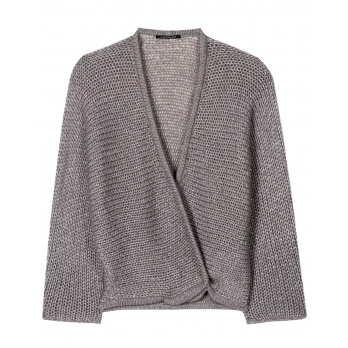 LUISA CERANO - Damen Cardigan aus Woll-Mix - Taupe