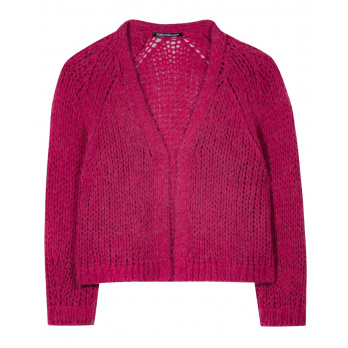 LUISA CERANO - Damen Cardigan aus Alpaka-Mix - Berry Pink