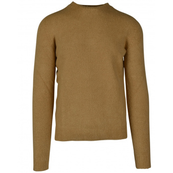 ROBERTO COLLINA - Heren Pullover Knit LS Roundneck - Cammello