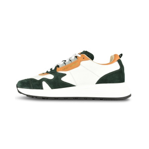 MOMA - Herren Sneaker in Runner Optik Allacciata Varia - Verde/Camel